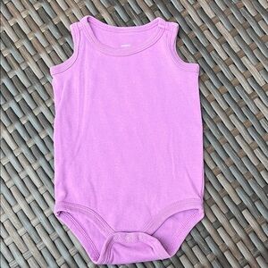 PRIMARY Infant Girls 0-3mo Sleeveless Bodysuit Cotton Purple EUC